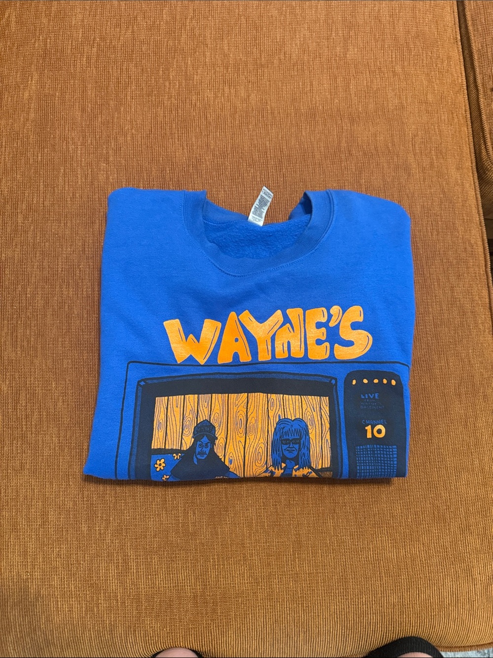 Cheatin Snakes 🐍Wayne's World Blue Graphic Crewneck Sweatshirt - RARE - Picture 5 of 5